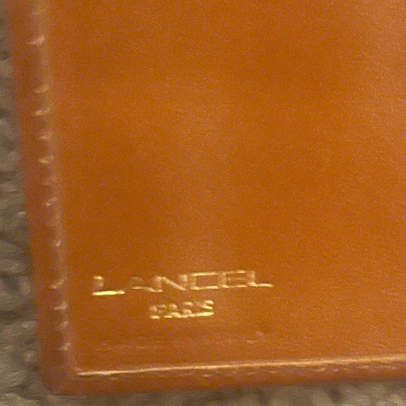 Lancel Mens/Unisex Brown Leather Card Holder/Compact Wallet Bifold - Picture 6 of 9
